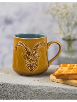 Fabindia - Rashi Ochre Ceramic Mug - Capricorn