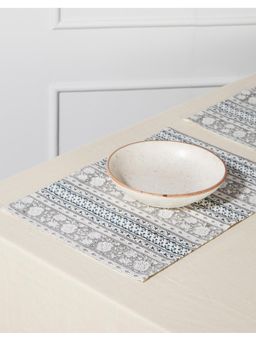 Fabindia - Grey Cotton Painted Mat Set of 6
