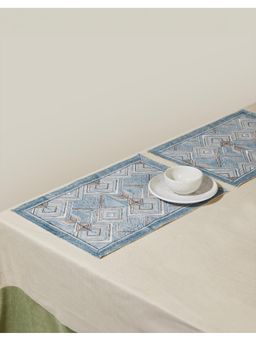 Fabindia - Blue Cotton Earth Files Printed Mat