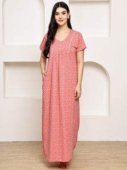 Secret Wish - Pink Floral Hosiery Nighty