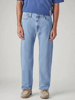 Levi's - Men 555 Light-Blue Straight Fit Mid Rise Jeans
