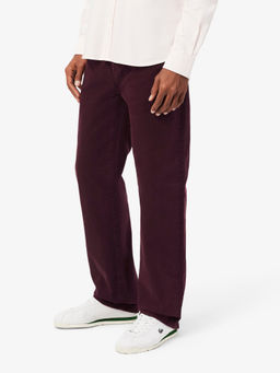 Lacoste - Men's Wine 5 Pocket Straight Jeans