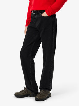 Lacoste - Mens Charcoal 5 Pocket Straight Jeans