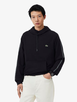 Lacoste - Black Stripe Zipped Hoodie