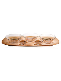 Shaze - The Farrago Servig Tray With The Glass Bowls