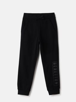 United Colors of Benetton - Black Typography Regular Joggers