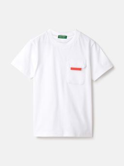 United Colors of Benetton - White Regular Round Neck Solid T-Shirt