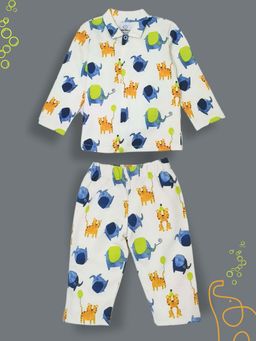 The Boo Boo Club - Girls Multi-Color Printed Shirt with Pyjama (Set of 2)