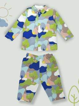 The Boo Boo Club - Girls Multi-Color Printed Shirt with Pyjama (Set of 2)