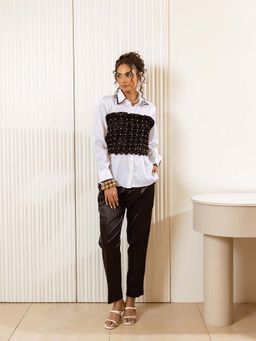 UNIMODA - Black Shirt with Top and Pant