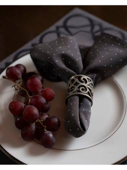 The Living Edit - Black Slate Dot Napkin