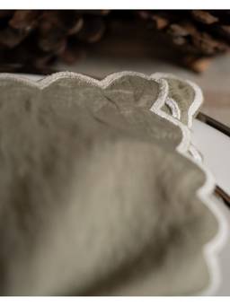 The Living Edit - Grey Scallop Mist Napkin