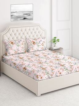 Layers - Marigold 144 TC King Bedsheet -Pink