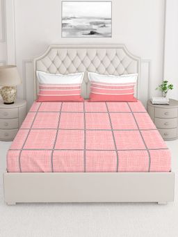 Layers - Lombardy 144 TC Double Bedsheet -Pink