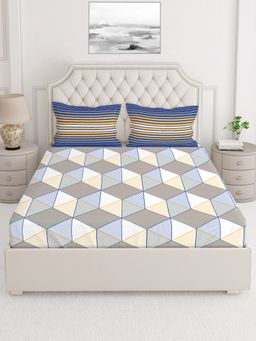 Layers - Lombardy 144 TC Double Bedsheet -Grey