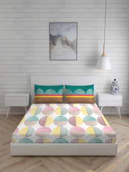 Layers - Pavia 104 TC Double Bedsheet -MultiColor