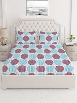 Layers - Cotton Plus 124 TC Double Bedsheet -Blue
