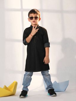 Vastramay - Boys Black Kurta