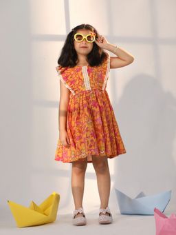 Vastramay - Girls Mustard Dress
