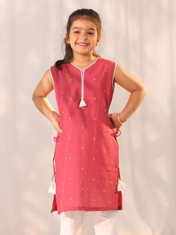 Vastramay - Girls Pink Kurta