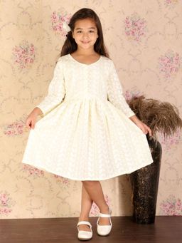 Vastramay - Girls Yellow Ethnic Dress