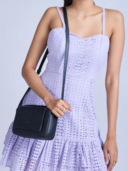 Twenty Dresses by Nykaa Fashion - Black Solid Everyday Sling Bag