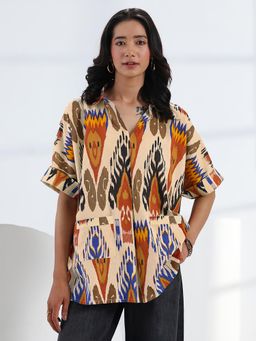 Libas - Multi Abstract Printed Straight Tunic