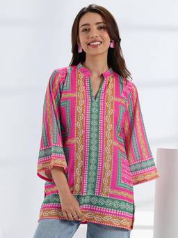 Libas - Multi Bandhani Printed Straight Kurti