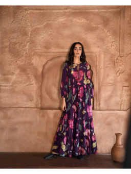 Taro India - Floral Purple Dress