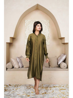 Taro India - Olive Midi Shirt Dress