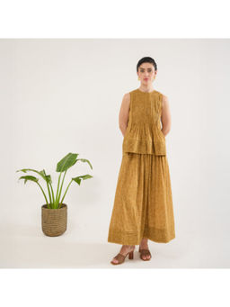 Taro India - Mustard Mirage Top with Skirt