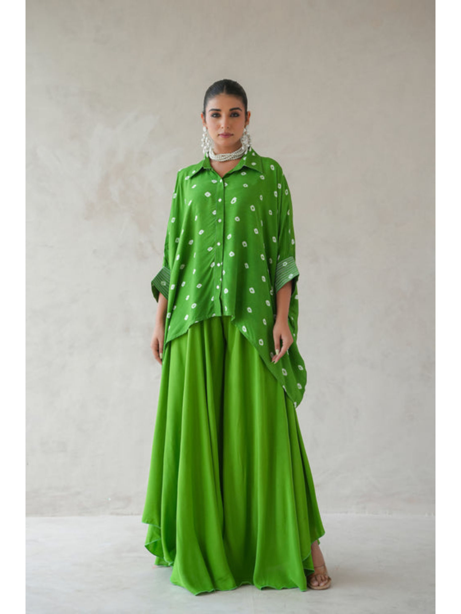 keva clothing Bandhani Shirt With Elephant Pants Set Of Two (Green)-picture-28