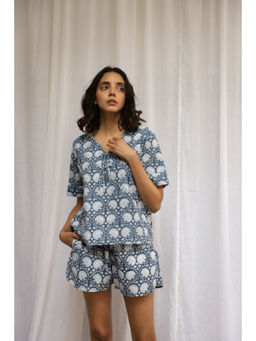 Fancy Pastels - Sapphire Top with Shorts