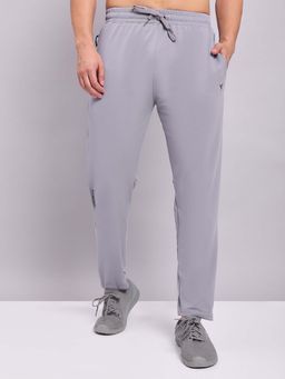 Technosport - Men Grey Solid Slim Fit Sports Trackpant