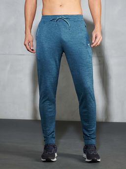 Technosport - Men Melange Blue Slim Fit Sports Trackpant