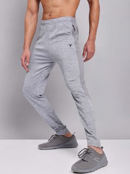 Technosport - Men Melange Grey Slim Fit Sports Trackpant