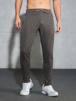 Technosport - Men Melange Grey Slim Fit Sports Trackpant
