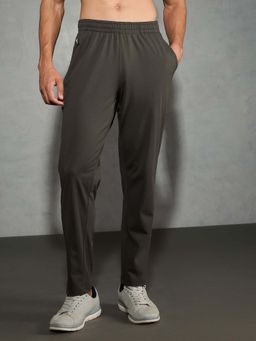 Technosport - Men Solid Black Relaxed Fit Sports Trackpant