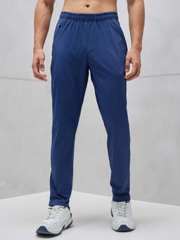 Technosport - Men Solid Blue Relax Fit Sports Trackpant