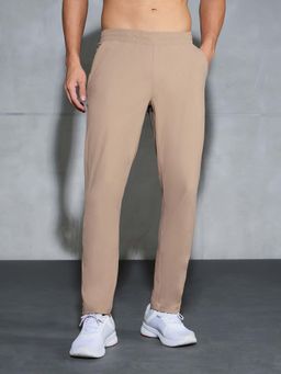 Technosport - Men Khaki Solid Relax Fit Sports Trackpant