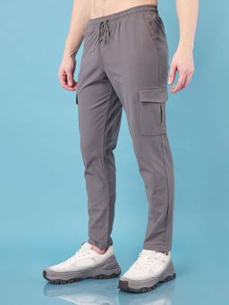 Technosport - Men Solid Relax Fit Sports Cargo Trackpant