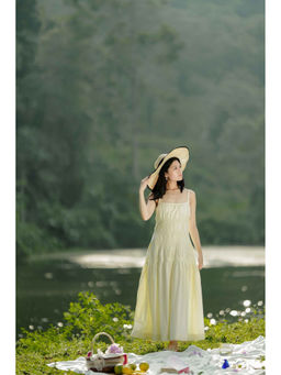 Five Thirty Somewhere - Cream Home and Away Maxi Sleeveless Dress