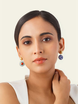 Isharya - Reversible Sun & Stars Earrings In 18Kt Gold Plated