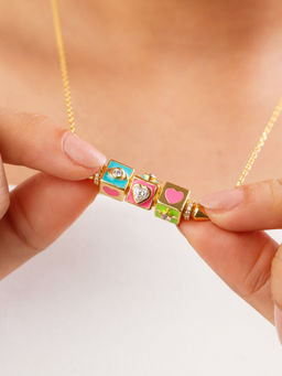 Isharya - Fidgeting Beads Pendant In 18Kt Gold Plated
