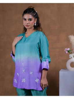 Phulkari Forever - Pure Silk Hand Embroidered Tunic