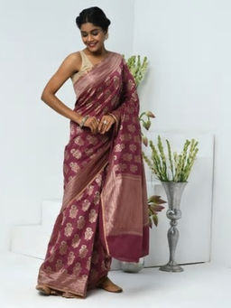 Fabindia - Silk Cotton Cutwork Woven Sari