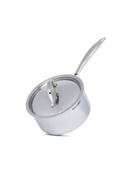 Bergner - Argent Triply Stainless Steel Saucepan With Lid, 18 Cm, Induction Base, Silver (1)