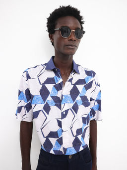 Rare Rabbit - Lego Off White Abstract Boxy Fit Shirt