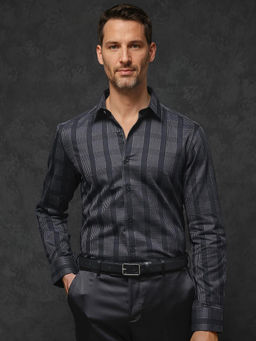 Rare Rabbit - Villum Black Checks Regular Fit Shirt