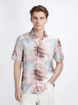 Rare Rabbit - Yat Multi-Color Abstract Relaxed Fit Shirt